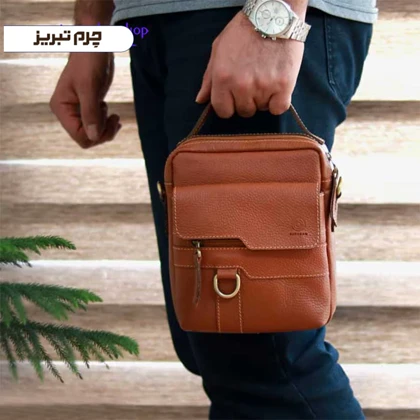 کیف دوشی چرم مدل جیب HJ30