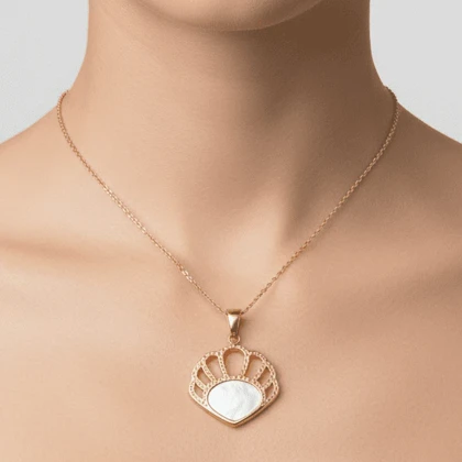 گردنبند زنانه طرح صدف2