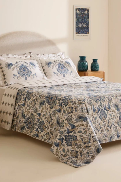 سرویس روتختی دو نفره Karaca Home مدل Silvara پنبه - آبی