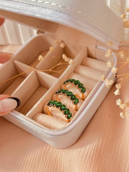 انگشتر نگین سبز ژوپینگ