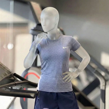 تیشرت ورزشی زنانه نایک (Nike) مدل کبریتی جذب با لوگو گلدوزی