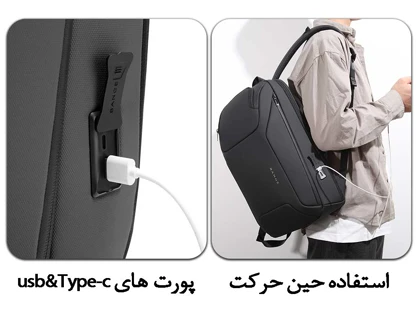 کیف کوله پشتی لپ تاپ 15.6 اینچ اورجینال بنج BANGE 7802