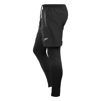 شلوارک و لگ سرهمی ورزشی مردانه مدل PY-3M1432 مشکی