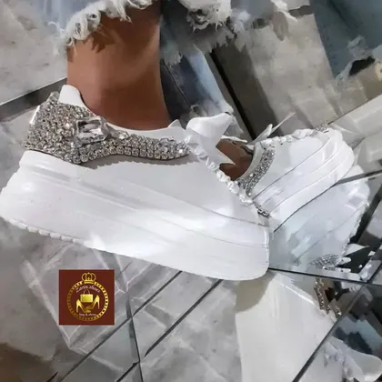 ونس کتانی لژدار نگینی زنانه مجلسی لاکچری
