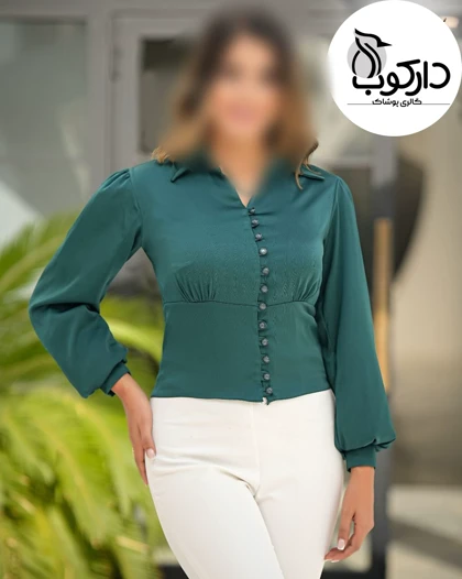 شومیز کراپ پر دکمه