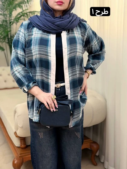 شومیز چهارخونه پشمی 3557