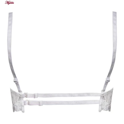 ست شورت و سوتین زنانه مدل فنردار سفید برتا کد 5108-4032-W به همراه نگهدارنده جوراب