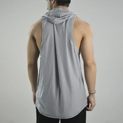 رکابی کلاهدار ورزشی مردانه نایک مدل VHD-Dri Fit-4K1003 طوسی روشن