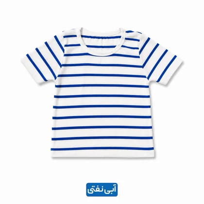 کراپ زنانه کبریتی طرح راه راه یقه گرد فری سایز کد 295499