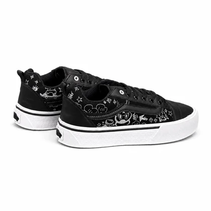 کفش کتانی مردانه ونس اولداسکول کنو کاستوم مشکی سفید Vans oldskool Knu