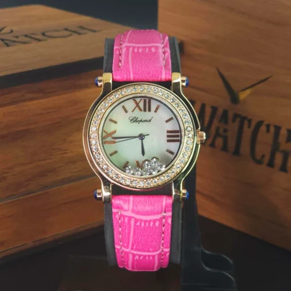 ساعت مچی زنانه چوپارد Chopard A896 با موتور کوارتز ژاپن و بند چرم کد 1
