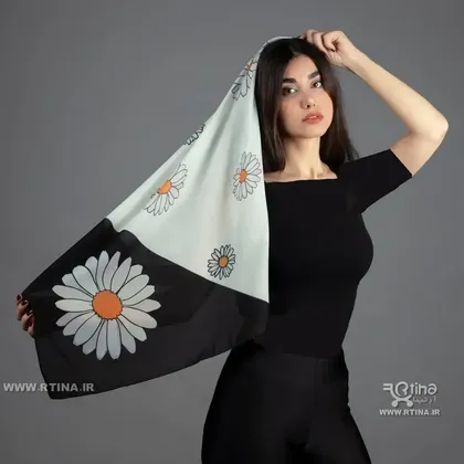 روسری مینی اسکارف بابونه طرح جدید دخترانه و زنانه