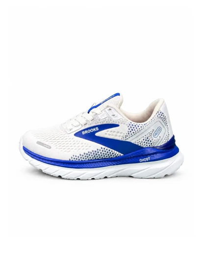 کفش کتانی رانینگ زنانه بروکس سفید آبی Brooks
