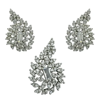 نیم ست زنانه طرح جواهری با آویز اشک