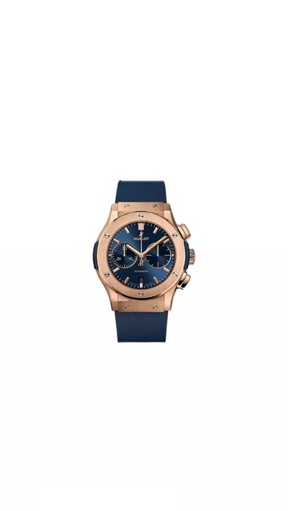 ساعت هابلوت سه موتوره مردانه رزگلد سرمه ای(کرنوگراف) Hublot Diamonds Rosegold