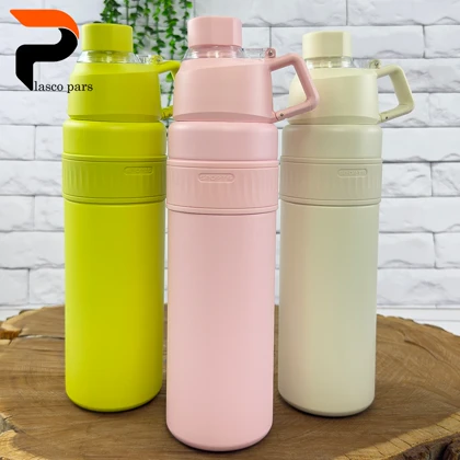 فلاسک قلمی 1 لیتر درب پیچی پاستیلی