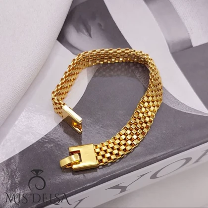 دستبند رولکس طلایی CITY GOLD