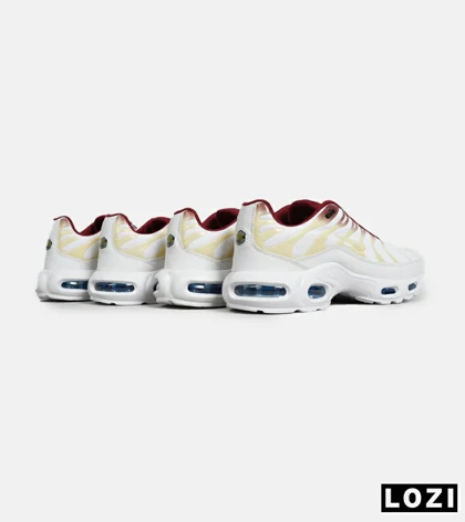 کفش کتانی مردانه و زنانه سفید قرمز زرد NIKE AirMax Plus TN Ultra مدل 7001
