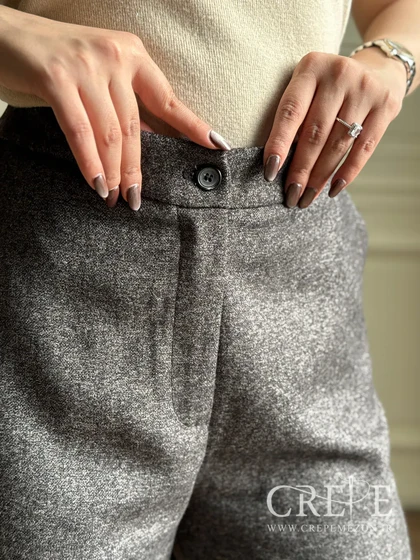 شلوار کشمیر نیم بگ جیب‌دار قد 107