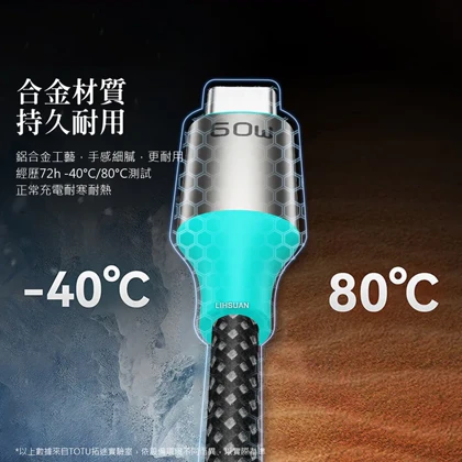 کابل تایپ سی به تایپ سی توتو TOTU مدل CB-21-CC توان 60 وات 1.2 متر