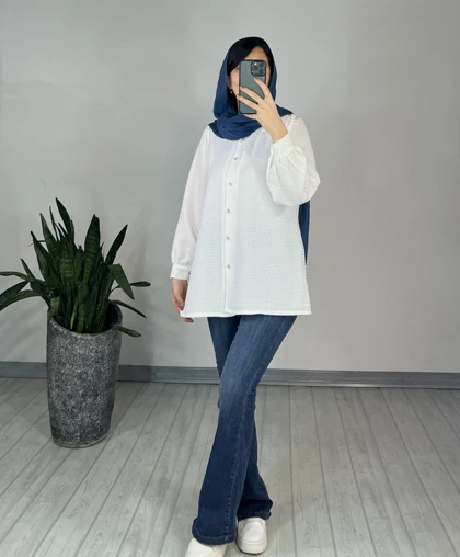 مانتو دکمه دار بیسکا 1