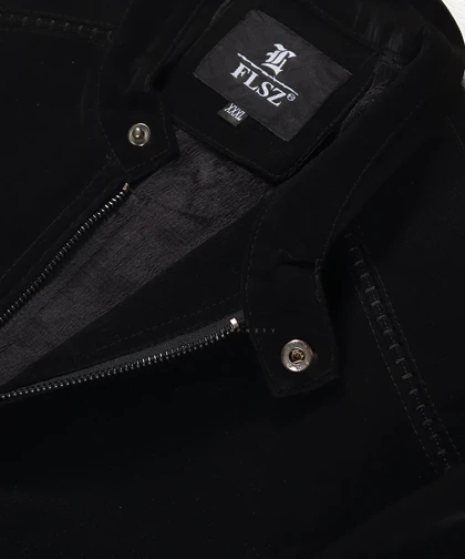 کت چرم مردانه مشکی 2422