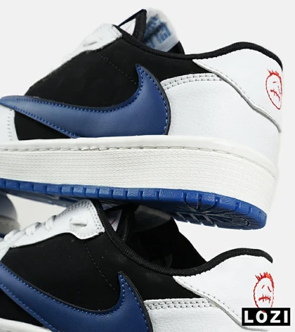 کفش کتانی مردانه سفید مشکی آبی NIKE travis scott مدل 7342