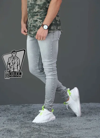 شلوار جین طوسی روشن