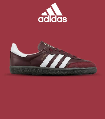کفش کتانی مردانه و زنانه زرشکی ADIDAS Samba مدل 6272