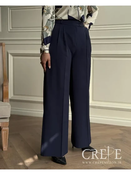 شلوار لینن بزیاق واید قد 110