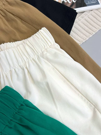 شلوارک کتان وارداتی 4 رنگ کد 3773