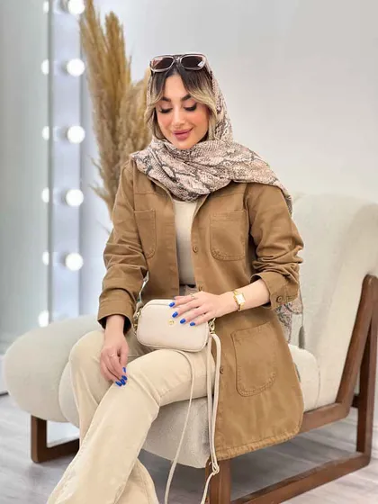 مانتو جین رنگی پایین گت آوا