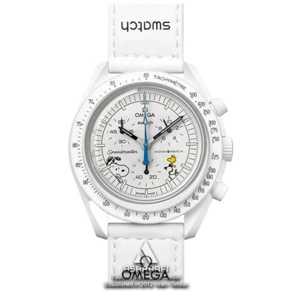 ساعت امگا سواچ سفید Omega x Swatch Speedmaster M00-M