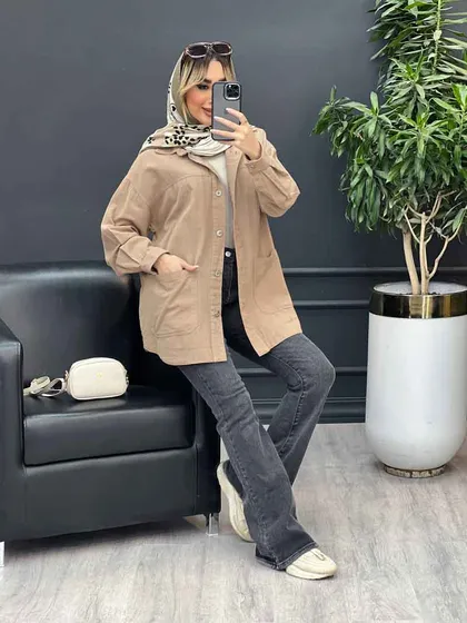 مانتو لینن برش‌دار