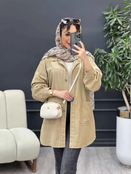 مانتو دو جیب برش‌دار سرو