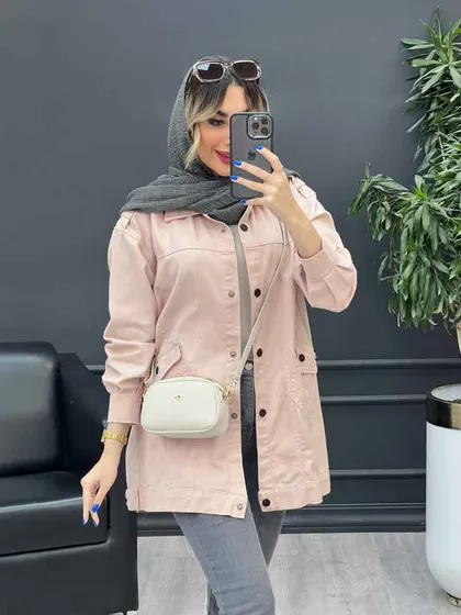 مانتو کتان سرشانه پاگن نیلیا