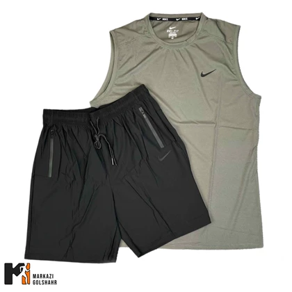 ست آستین حلقه‌ای شلوارک مردانه نایک کد 8152