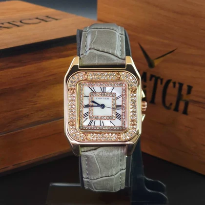 ساعت مچی زنانه کارتیر CARTIER A8041 رنگ ثابت با موتور کوارتز ژاپنی