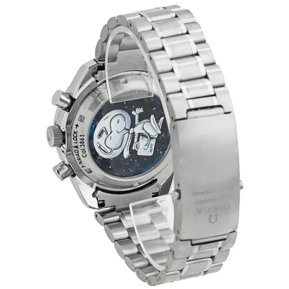 ساعت امگا اسپید مستر اسنوپی مردانه استیل صفحه مشکی Omega-7947-G
