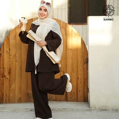 تونیک و شلوار ونوس قهوه ای