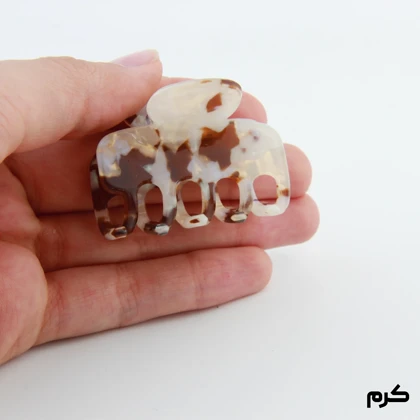 کلیپس دخترانه مدل بند انگشتی طرح خرچنگی خال‌خالی