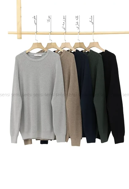 بلوز بافت یقه گرد مردانه کد20000037