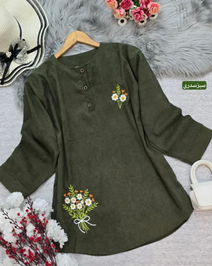 تونیک مانتویی دسته گل