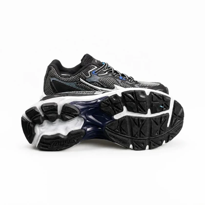 کفش کتانی مردانه مدل میزانو مشکی آبی Mizuno