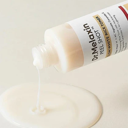 آمپول لایه‌بردار برنج سفید ملاکسین Dr.Melaxin مدل Peel Shot White Rice