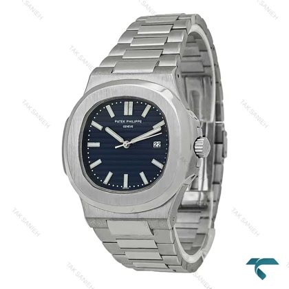Patek فیلیپ مردانه سیلور صفحه سرمه ای Patek-8046-G