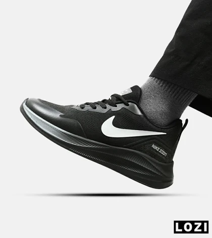 کفش کتانی بزرگ پا مشکی Nike air zoom مدل 5966