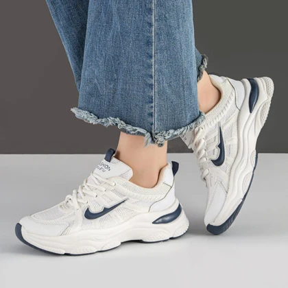 کفش و کتانی زنانه مدل نایک NIKE رنگ سفید سرمه ای