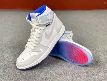 کتانی ویتنامی نایک ایر جردن وان ساق‌دار ریسر بلو Nike Air Jordan 1 High Zoom Racer Blue