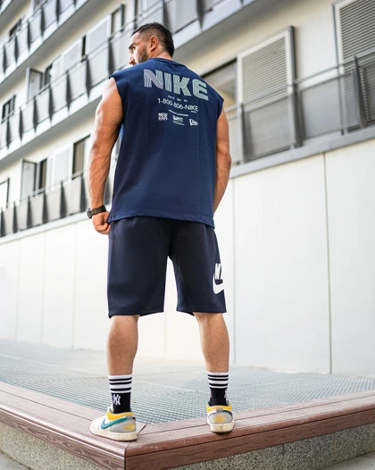 رکابی ورزشی وست NIKE NEW سرمه ای